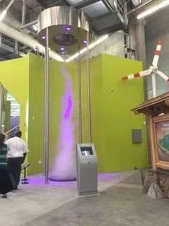 Tornado exhibit with its visitor control station