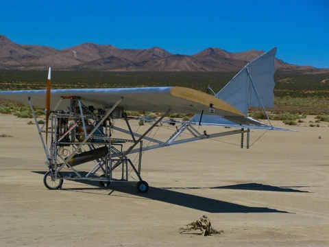 The reconstructed aircraft built for National Geographic’s Confederate Flying Machine documentary
